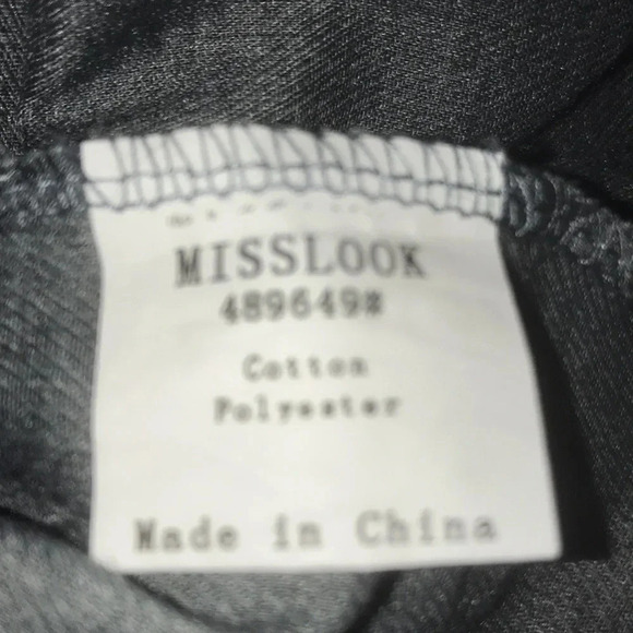 MISSLOOK tunic short sleeve raw edges lightweight v-neck high low gray size 2XL - Picture 4 of 8